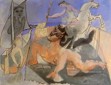 Minotaure mourant Composition 1936 Pablo Picasso Peinture à l'huile